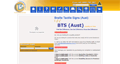 Desktop Screenshot of brailletactilesigns.com.au